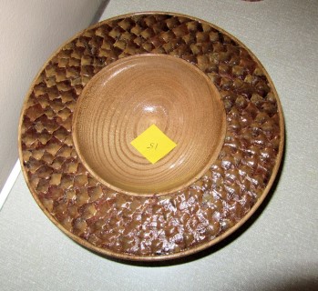 Howard's highly commended decorated elm bowl
